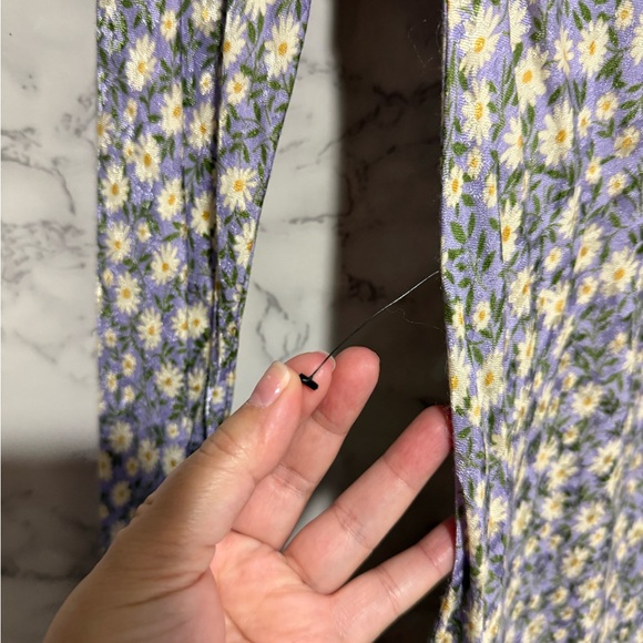 NEW TopShop Lavender Floral Long Sleeve Dress Size 4 - Picture 11 of 15